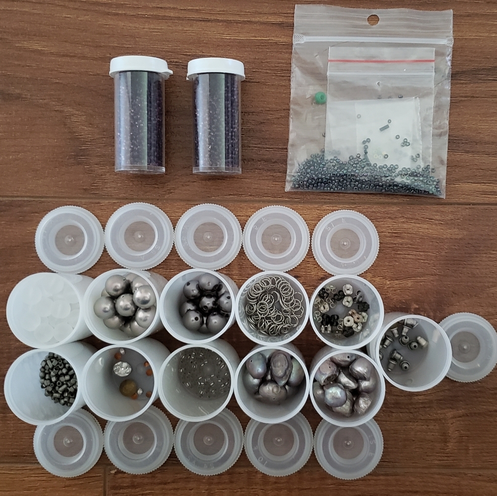 Lot of beads for jewelry making arts and crafts, pearls, supplies